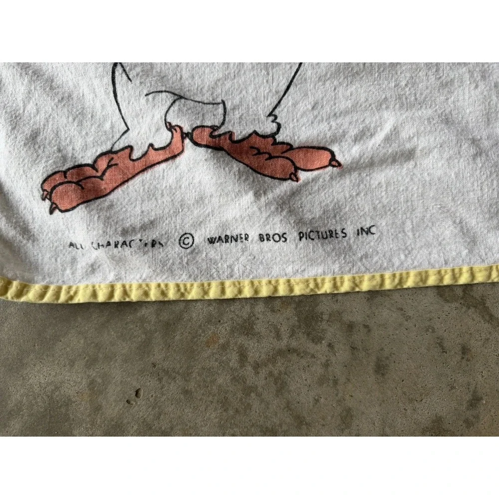 Vtg Warner Bros Looney Tunes Bedspread Twin Bugs Elmer Fudd Yosemite Sam Foghorn
